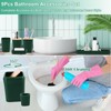 Bathroom Accessory Set 9 Piece Hunter Green Bathroom Set with