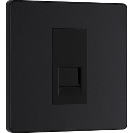 BG Electrical Evolve Single Master Telefonsteckdose, mattschwarz