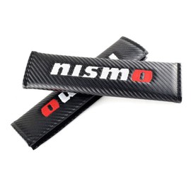 Nissan Nismo Seat Belt Cover Seat Belt Pad Shoulder Belt Leather Embroidered Shoulder and Neck Protection Shoulder Pad Pressure Relief 2-Piece Set Universal (Nismo)