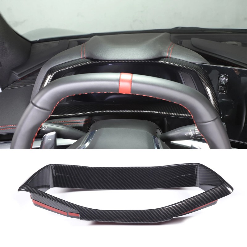 autopart2021 Carbon Fiber ABS Interior Dashboard Speedmeter Trim Frame For