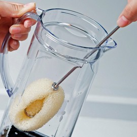 Kitchen brush cup tumbler water bottle thermos washing brush baby bottle tongs scrubber, large tongs + 4 refills / 주방 브러쉬 컵 텀블러 물병 보온병 세척 세척솔 젖병 집게 수세미 ,  대형집게+리필4개