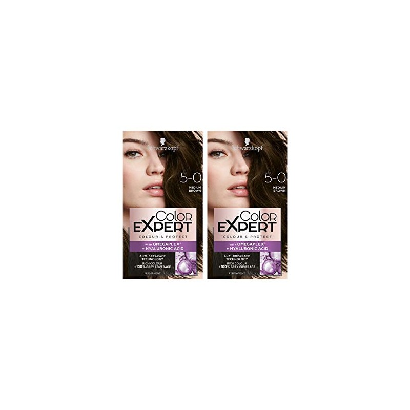 Schwarzkopf Color Expert 5.0 Medium Brown Permanent Hair Dye Duo