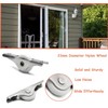 MroMax 2Pcs 23mm/0.91" Dia Screen Door Rollers Nylon White Sliding