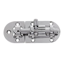 60/90/110mm Marine Boat Door Window Lock Latch ，Stainless Steel 316 Slide Barrel Bolt Clasp Sliding Hasp Locks Push Pull Toggle Buckle W/Friction pad (1PC, 60mm)