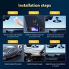 WiFi 360° Dash Cam Front and Rear Inside,4 Channel 3"