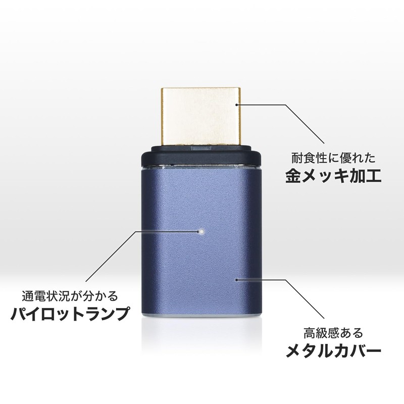Holic HAM-089D Straight HDMI Magnet Converter Adapter