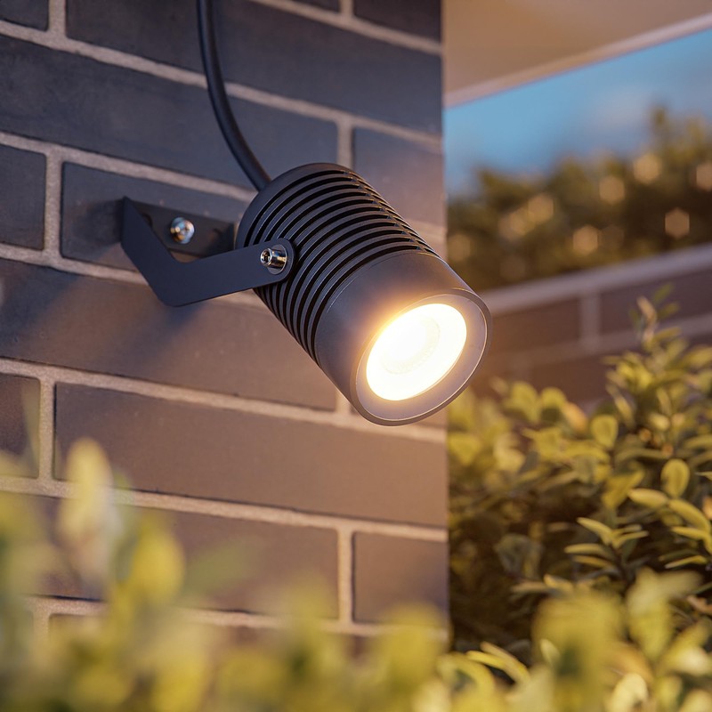 ledscom.de SHINGA Garden Spotlight with Ground Spike for Outdoor Use,