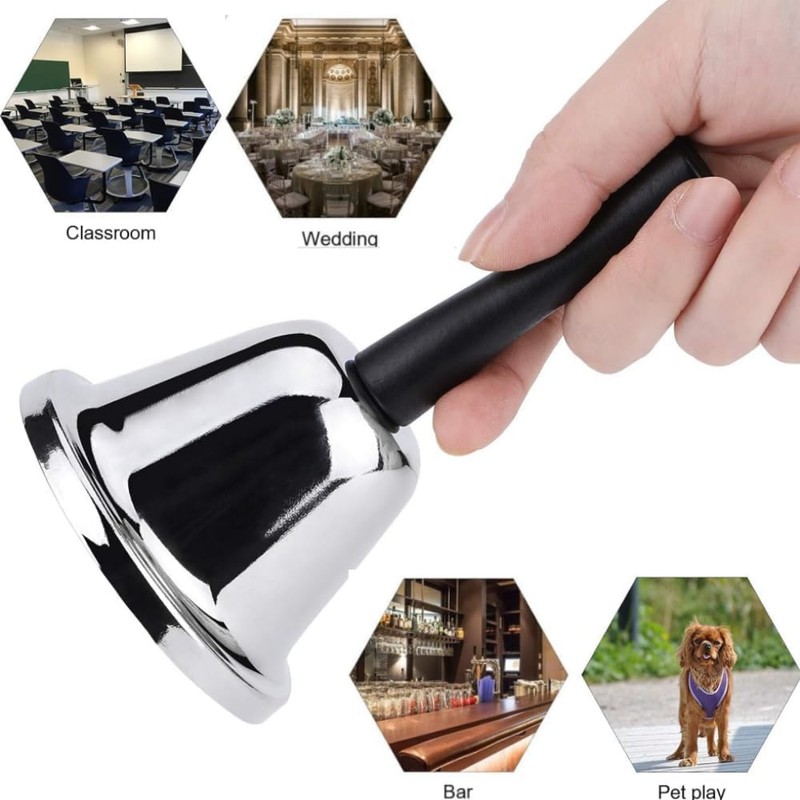 2 Pcs Hand Bell Service Bell, Hand Held Counter Reception
