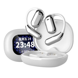 Q16 Open Sports Bluetooth Headset with 40H Battery Life- Perfect Christmas gift for Music Lovers - Color: Silver