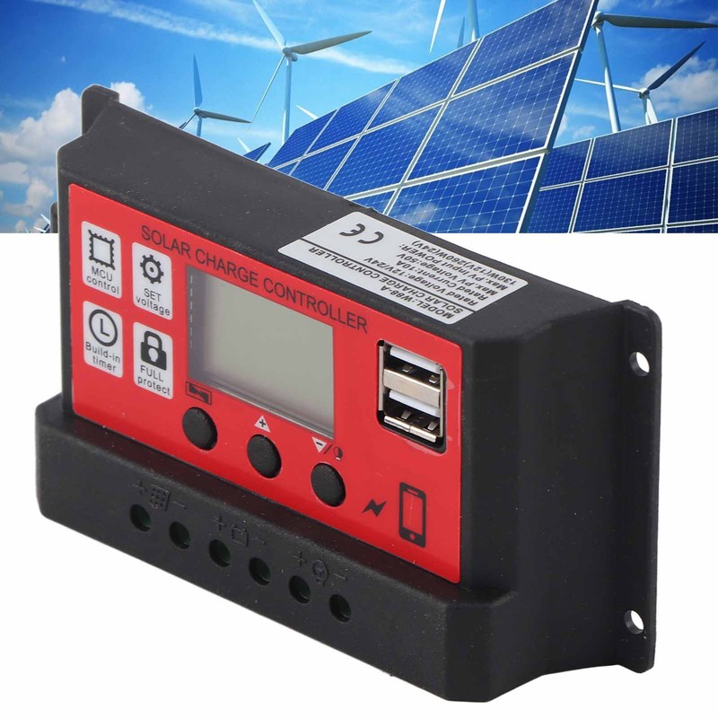 Solar Charge Controller Adjustable Solar Panel Battery Intelligent Regulator with