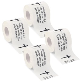 lasuroa 4stk Christliches Kreuz-Sportband, 5cm x 7m Religiöses Baseball & Fußball Handgelenkband mit Bibelvers Sportler-Sportband für Gymnastik Tennis Boxen Football