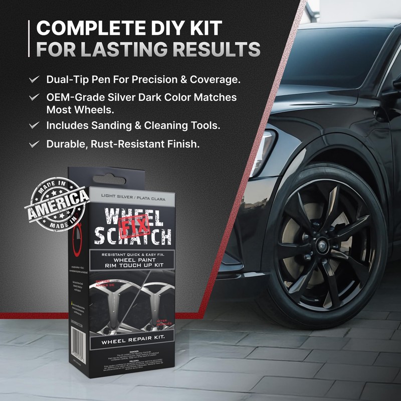 Wheel Scratch Fix® Silver Touch Up Paint for Cars -