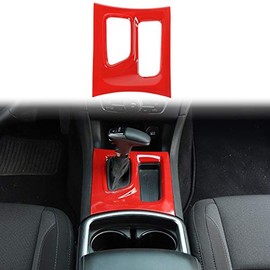 Voodonala for Charger Center Consoles Gear Shift Trim Panel for 2015-2019 Dodge Charger, ABS Red 1pc