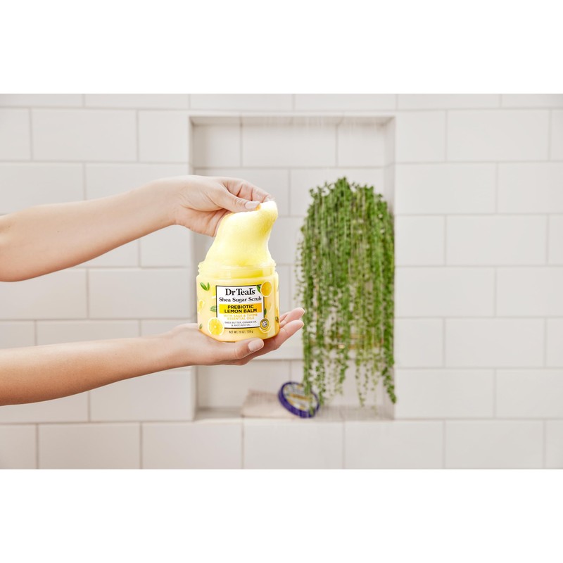 Dr Teal's Shea Sugar Scrub Prebiotic Lemon Balm 538Gm