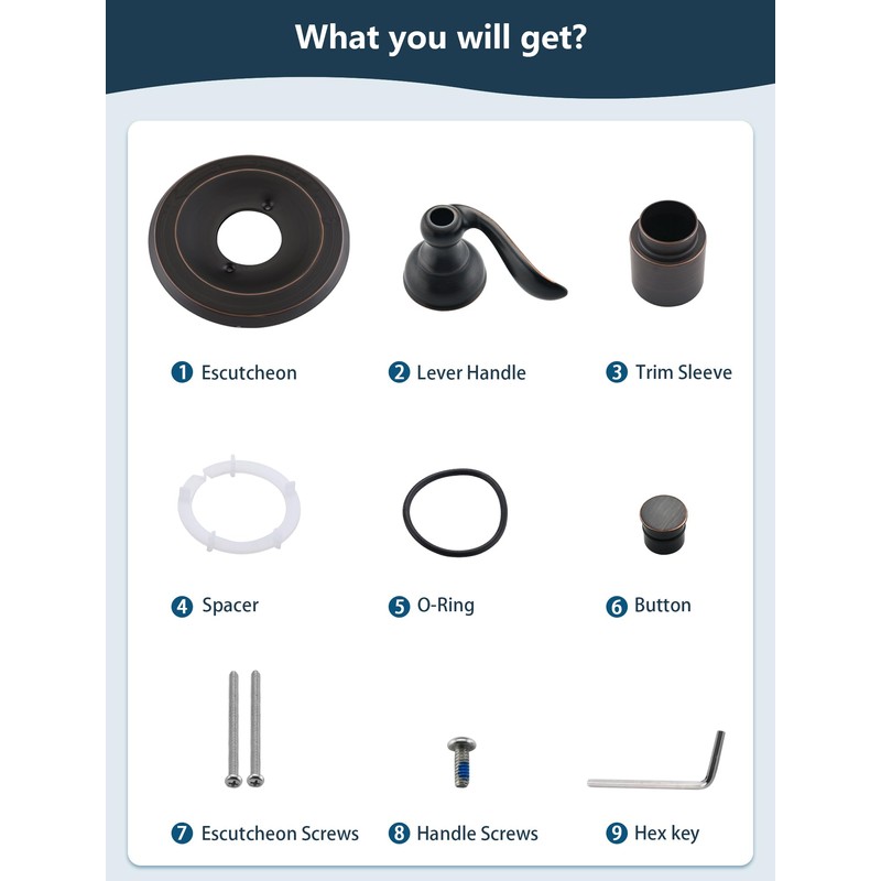 DLymtrx Replacement for Delta 13/14 Series BT14096 Trim Kit, Shower