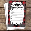 Lumberjack Rustic Birthday Party or Baby Shower Invitations (20 Count)