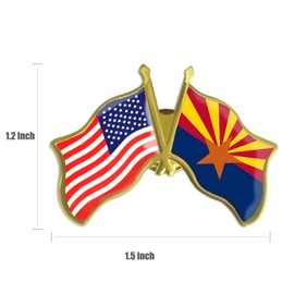 12/ Pack-American State Arizona Flag Lapel Pins Bulk -1.5” United States America US USA AZ Badge For Men Women Patriotic Souvenir