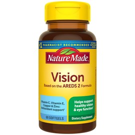 Nature Made Vision Supplements 60 Softgels Eye Support Areds 2 Formula