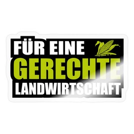 Spreadshirt For a Righteous Agriculture Strike Sticker, 10 x 10 cm, Transparent Glossy