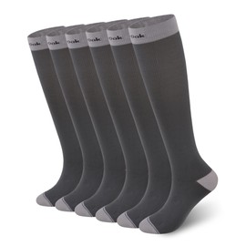 BlackOak Knee High Compression Socks 15-20 mmHg - OTC Support Stockings for Women Men - Running, Travel & Cycling (S/M, L/XL)