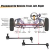 QUARKZMAN 2 Piece Front Stabiliser Coupling Rod Set for Fiat