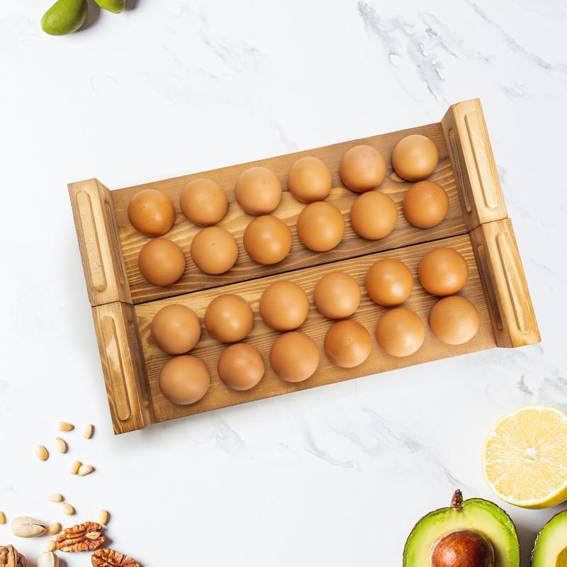 Yqlinnn Egg Holder Countertop, 3-Tier Egg Storage for Countertop Organizer,