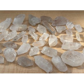 GAF TREASURES Wholesale Raw Clear Quartz Points, Natural Clear Quartz Points, Clear Quartz Points Healing Crystals (1 Pound)