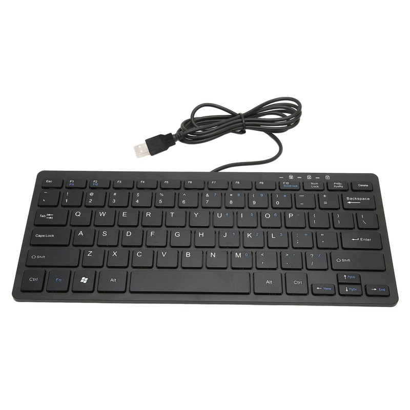 Mini Keyboard Mini Ultra Thin 78 Keys USB Wired Keyboard