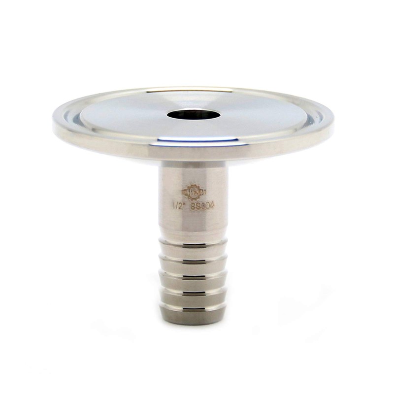 QiiMii 1.5" Tri Clamp to 1/2" Sanitary Hose Barbed Adapter