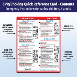 Safety Magnets by ZOCO – CPR & Choking Fridge Magnet – First Aid Instructions for Infants, Children, & Adults – Heimlich Maneuver Laminated Card 8.5" x 11"