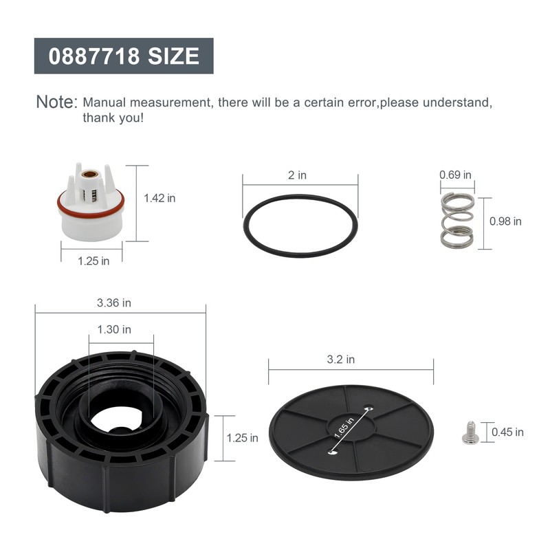 Thaekuns 0887718 1 Inch Backflow Convert Kit for WATTS 800M4-QT,