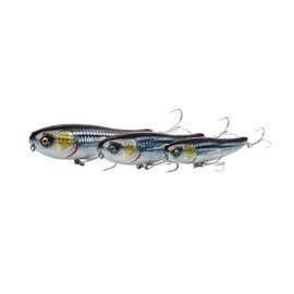 Savage Gear Bullet Mullet – Premium Walking Lure for Saltwater and Freshwater Anglers, Ultra-Long Cast Design, Discreet Rattle, Ideal for Sea Bass, Pike, & More Illusion White Loose Scles 10 cm