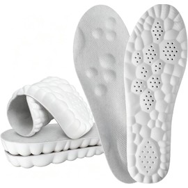 Plantillas para Fascitis Plantar, 2 Pares Plantilla Memory Foam Antifatiga Plantilla Ortopédicas Mujer y Hombre, Plantilla para Zapatos 4D Cloud Comfort con Apoyo de Arco, Aliviar el Dolor de Pies