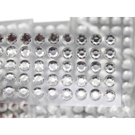5mm SS21 Crystal Self Adhesive Acrylic Rhinestones Plastic Face Gems Stick On Body Jewels for DIY Cards and Invitations Crafts Bling Sticker - 5 Sheets - 250PCS