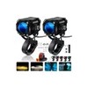 2 Faros Luces Led Auxiliares 4 Modos Lupa Para Moto