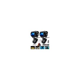 2 Faros Luces Led Auxiliares 4 Modos Lupa Para Moto