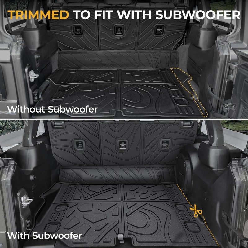 GALVAGNITE Cargo Mat for 2021-2025 2026 Jeep Wrangler JL 4XE