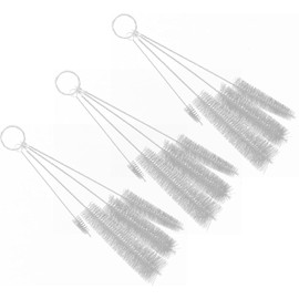 LALAFINA 12 Piezas Cepillos Reutilizables para Limpiar Pajillas y Botellas Multifuncional de Cepillos para Teteras Vasos y Utensilios con Cuello Estrecho Herramienta Duradera para Cocina y