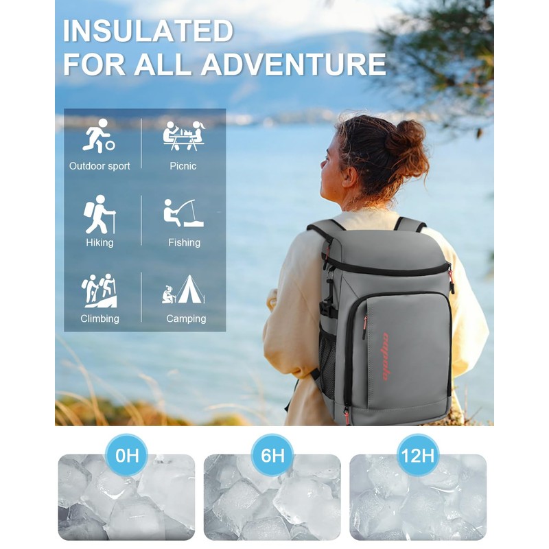 Capolo Cooler Backpack Insulated Waterproof for Women Men, Leak Proof