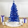 Northlight Pre-Lit Artificial Tinsel Christmas Tree - Blue - 4'