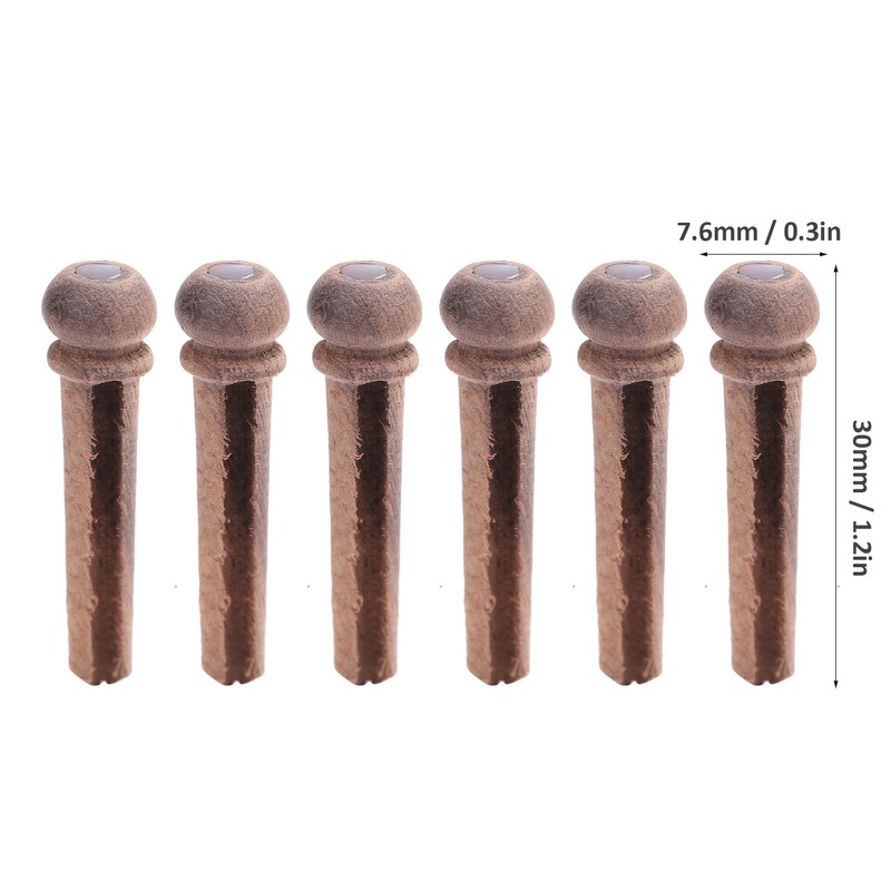 Guitar Bridge Pins Rosewood for Gibson/ Martin/Yamaha Acoustic Folk Guitars