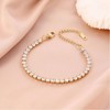 SSKHE 2 Pcs Tennis Bracelet, Zirconia Ankle Bracelets for Women,