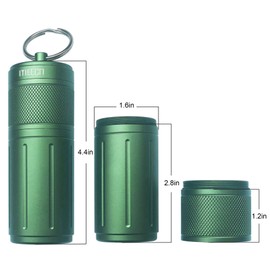 MEECN Two-Layer Large Pill Organizer, Waterproof Pill case can Store Pills Anything Sizes, Vitamins, Cod Liver Oil, Supplements and Medication, Rv Products, Size:1.6 x 1.6 x 4.4 in (Green)