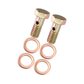 Motoforti 2 Set Banjo Bolt Brake Fitting Adapter M8x1 Thread Single Banjo Bolt Long-lasting