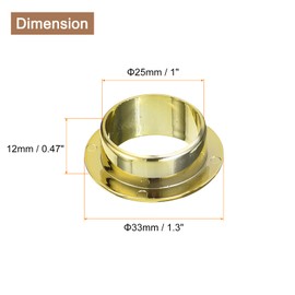 QUARKZMAN 4 Piece Cable Hole Cover, 25mm (1") ABS, Office Desk Cable Wire Cable Grommet, Cable Organizer for Office Desktop Wire, Gold