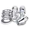 White Knight 7807-4 Chrome ET Bulge Lug Nut - 4