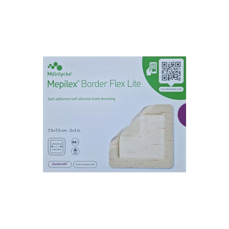 MEPILEX Border Flex Lite Foam Dressing 7.5 x 7.5 cm