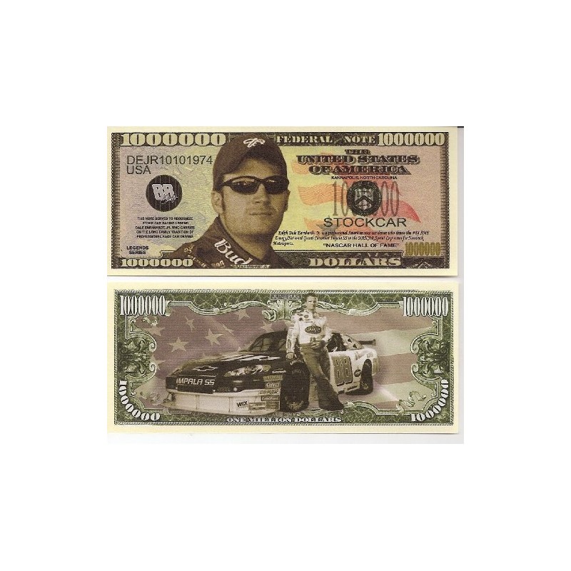 Dale Earnhardt Jr. $Million Dollar$ Novelty Bill Collectible