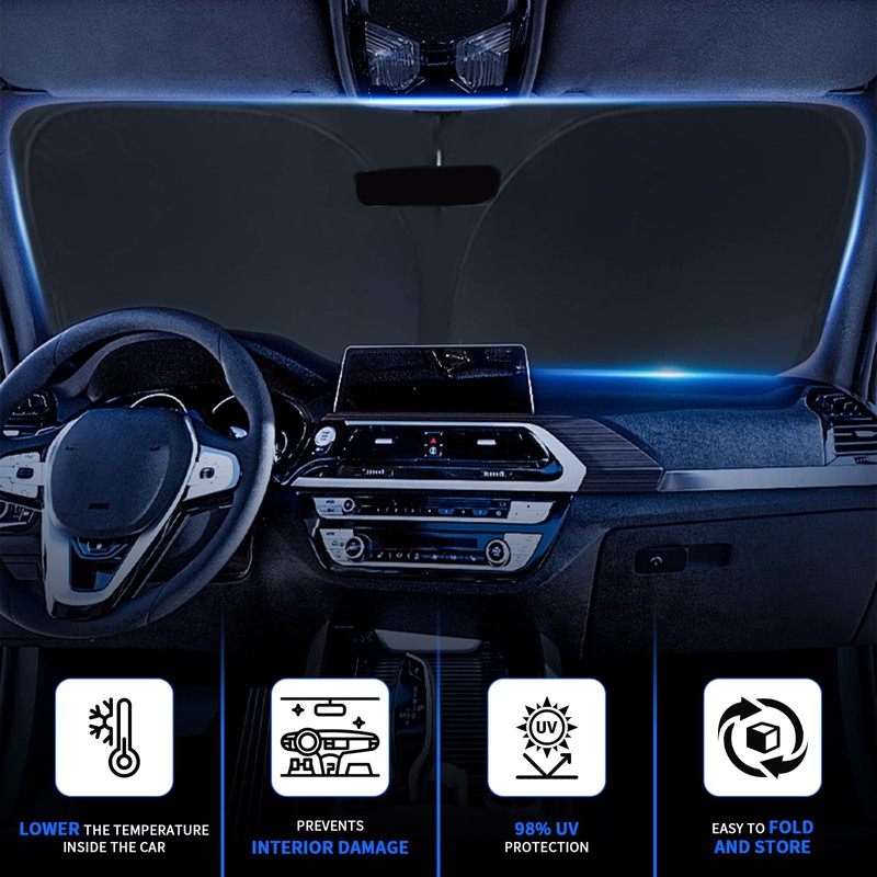 Tacoma Customized Windshield Sun Shade for 2016-2026 Tacoma SR/SR5/TRD Sport/TRD