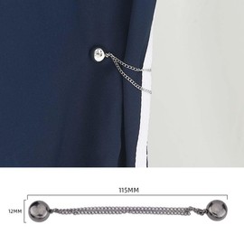 Pack of 8 Magnetic Clothes Clips with Chain, Multifunctional Magnetic Clothing Clips, Waistband, Tight, Adjustable Waistband for Wide Jeans, Fixing the Dress Hem